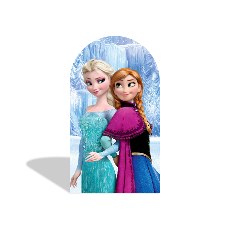 Frozen Anna Elsa Princess Birthday Party Arch Backdrop Wall Cloth Cover