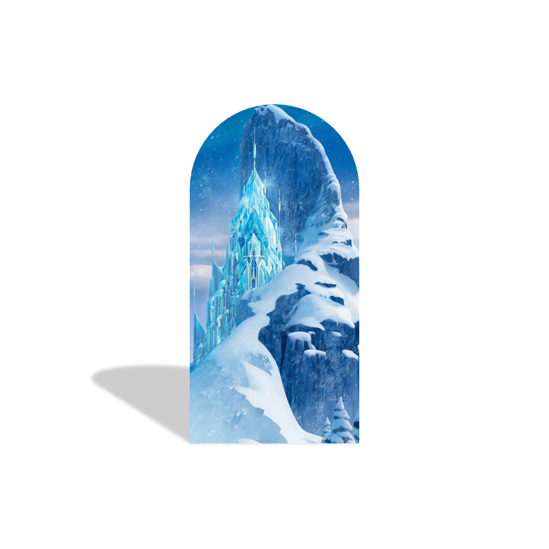 Frozen Anna Elsa Princess Birthday Party Arch Backdrop Wall Cloth Cover