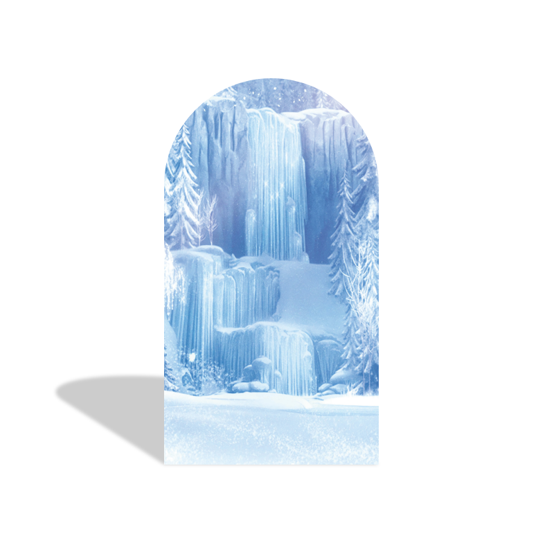 Frozen Anna Elsa Princess Birthday Party Arch Backdrop Wall Cloth Cover