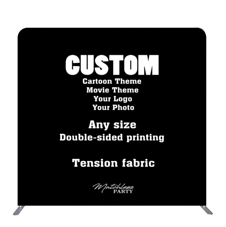 Custom 10x8ft 8x8ft Pillow Case Photo Booth Straight Backdrop Wall Cover With Stand For Birthday Wedding Baby Shower Party Event