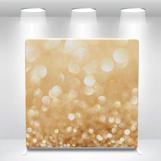 Virtual Halo Effect Gold Bokeh Glitter Glare Pillow Case Photo Booth Straight Backdrop Wall Cover With Stand For Birthday Party Photography Photo Shoot Studio Props