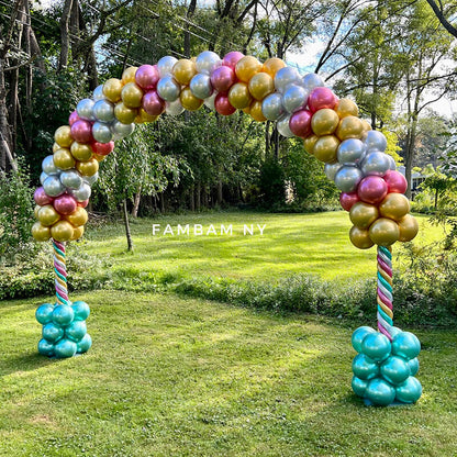 10x8ft Aluminum Alloy Tube Arch Balloon Flower Stand For Wedding Birthday Baby Shower