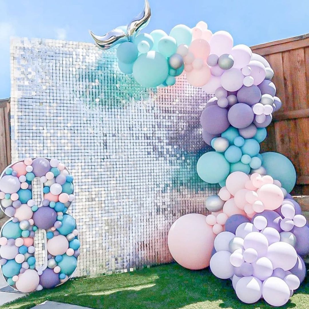 Shimmer Sequin Wall Birthday Party Photo Booth Backdrop- Various colors available Pink Gold Green Sliver White