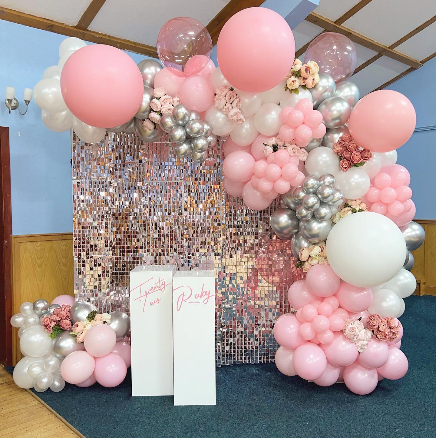 Shimmer Sequin Wall Birthday Party Photo Booth Backdrop- Various colors available Pink Gold Green Sliver White