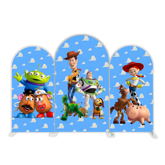 Toy Story Theme Birthday Party Arch Backdrop  Wall Cloth Cover