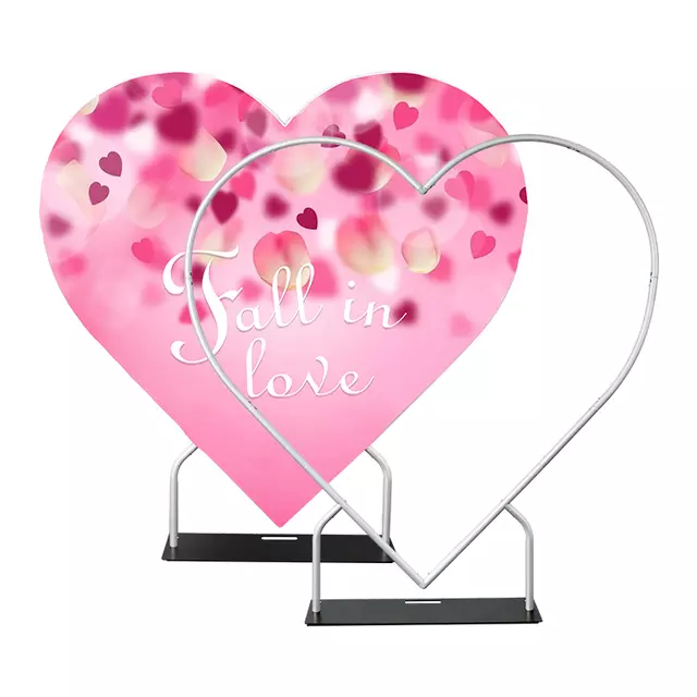 Heart Shape Aluminum Arch Photo Booth Backdrop Wall Stand For Birthday Wedding Mather's Day Party Decoration