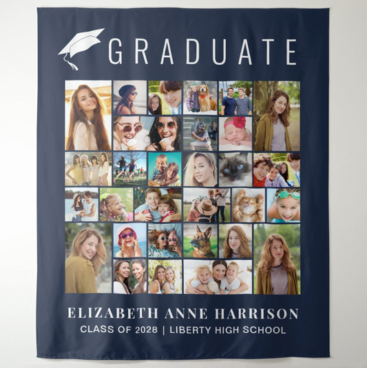 Graduate Party Decoration Fabric Backdrop