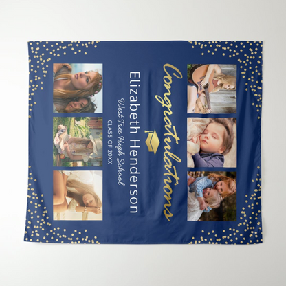 Congratulation Graduate Party Decoration Fabric Background Backdrop