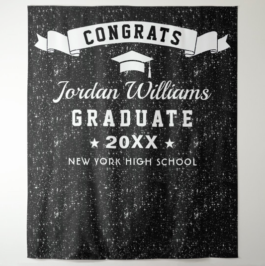 Congrats Graduate Party Decoration Fabric Background Backdrop