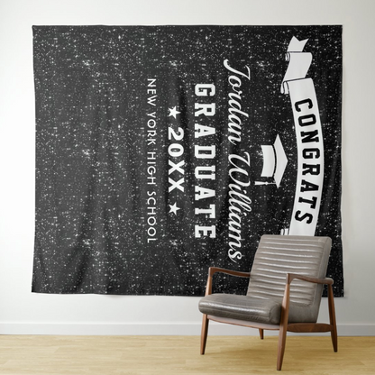 Congrats Graduate Party Decoration Fabric Background Backdrop