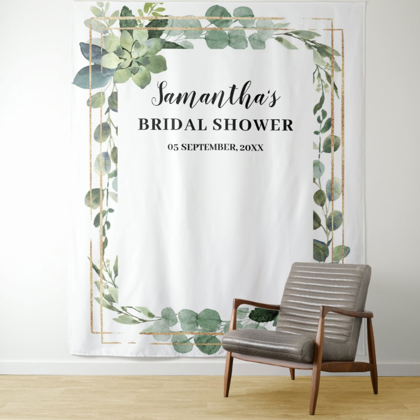 Wedding Bridal Shower Decoration Fabric Backdrop