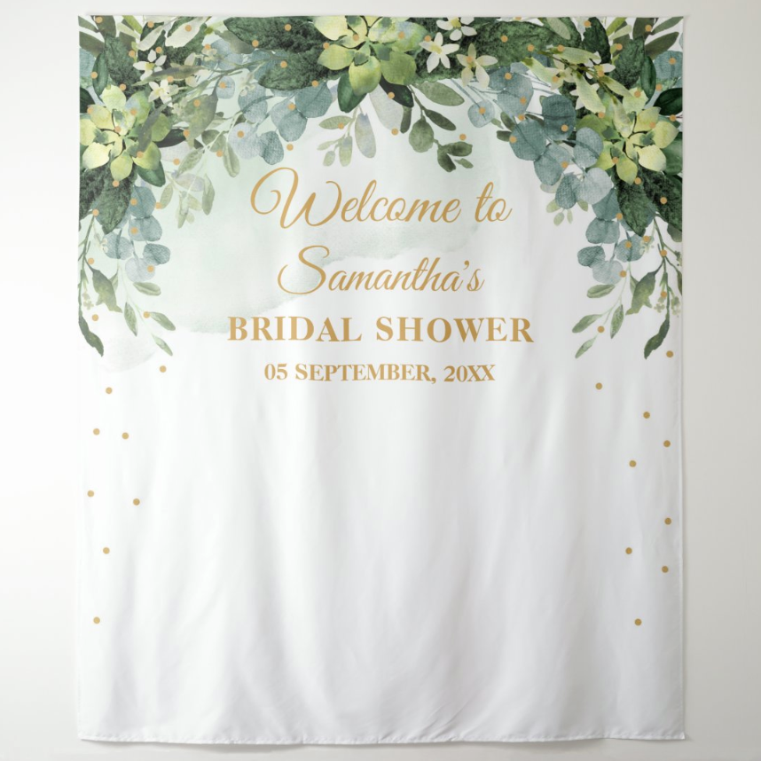 Bridal Shower Decoration Fabric Background Backdrop