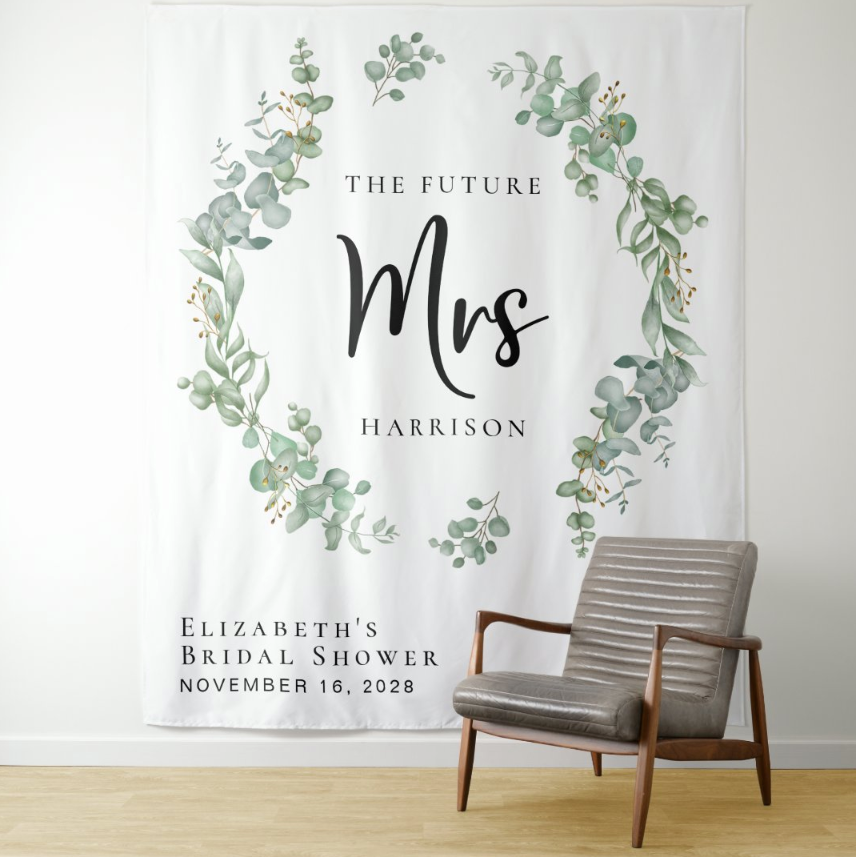 Wedding Bridal Shower Decoration Fabric Background Backdrop
