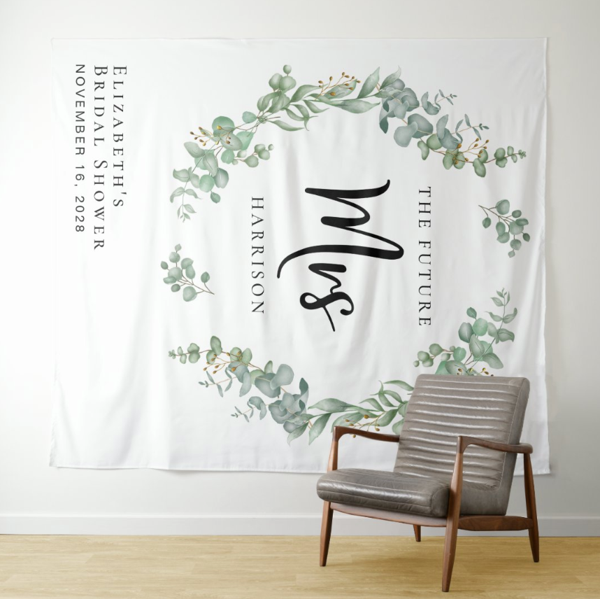 Wedding Bridal Shower Decoration Fabric Background Backdrop