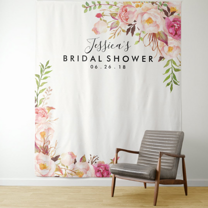 Bridal Shower Party Decoration Fabric Background Backdrop