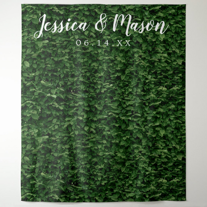 Green grass Wedding Decoration Fabric Backdrop