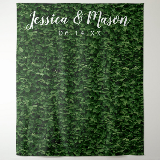 Green grass Wedding Decoration Fabric Backdrop