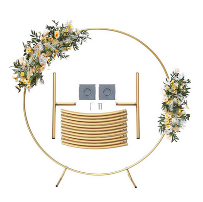 6.7Ft 7.2Ft Round Aluminum Wedding Birthday Arch Photo Booth Backdrop Stand