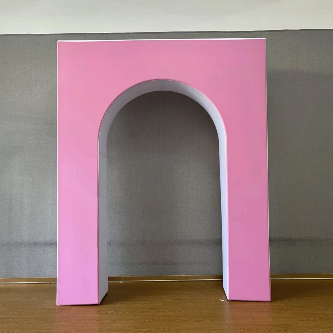 Aluminum Alloy Tube 3D Open Door Welcome Arch Backdrop Wall Stand For Birthday Wedding Party Decoration
