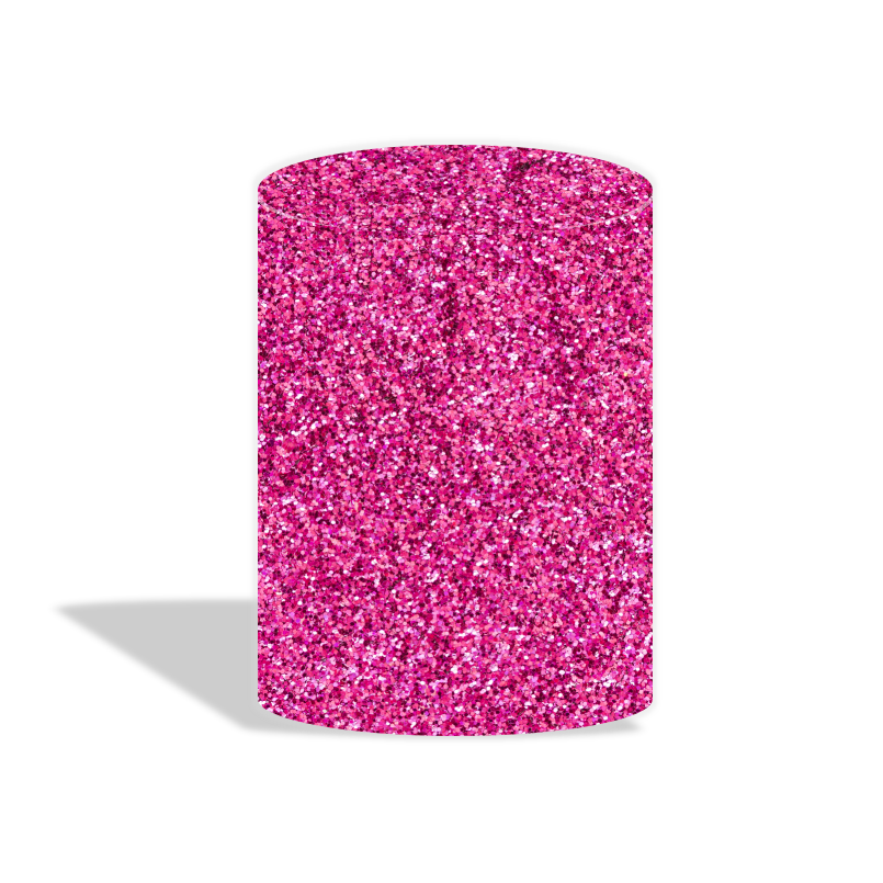Barbie theme birthday party decoration round circle backdrop cover plinth cylinder pedestal cloth cover