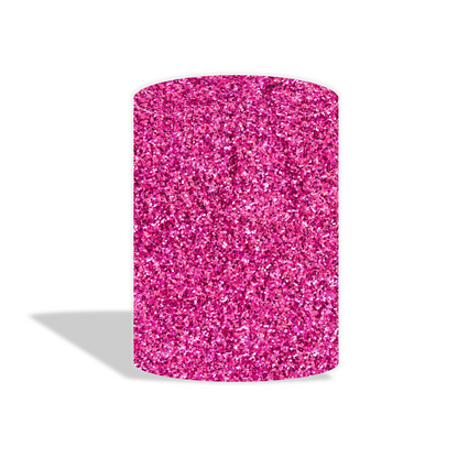 Barbie theme birthday party decoration round circle backdrop cover plinth cylinder pedestal cloth cover
