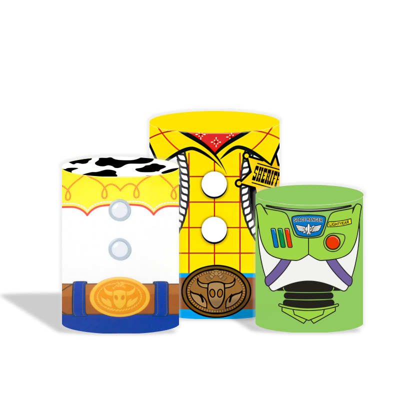 Toy Story theme birthday party decoration round circle backdrop cover plinth cylinder pedestal cover