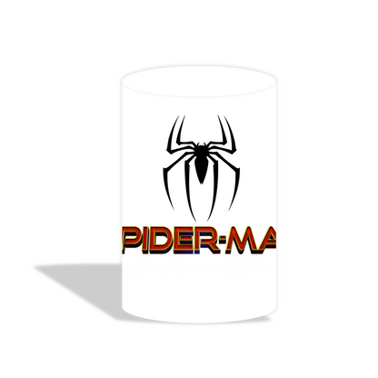 Spider man theme birthday party decoration round circle backdrop cover plinth cylinder pedestal cover