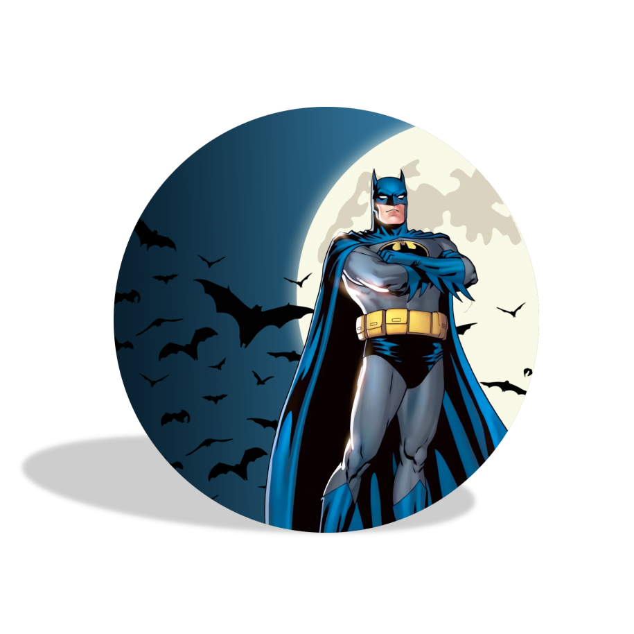 Batman birthday party decoration round circle backdrop cover plinth cylinder pedestal cloth cover