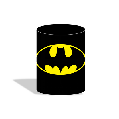 Batman birthday party decoration round circle backdrop cover plinth cylinder pedestal cloth cover