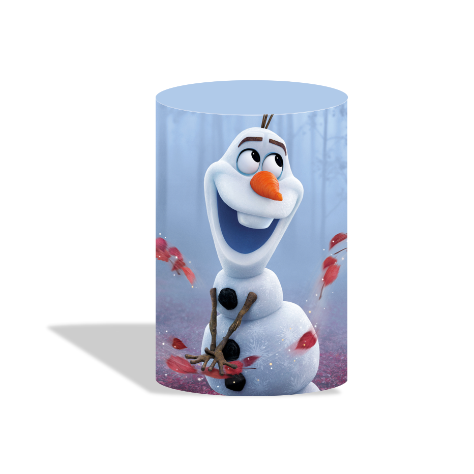 Frozen Lisa Anna birthday party decoration round circle backdrop cover plinth cylinder pedestal cover