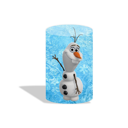 Frozen Lisa Anna princess birthday party decoration round circle backdrop cover plinth cylinder pedestal cover