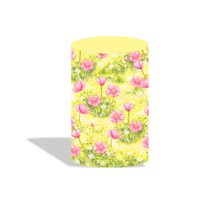 The princess baby Tiana birthday party decoration round circle backdrop cover plinth cylinder pedestal cover