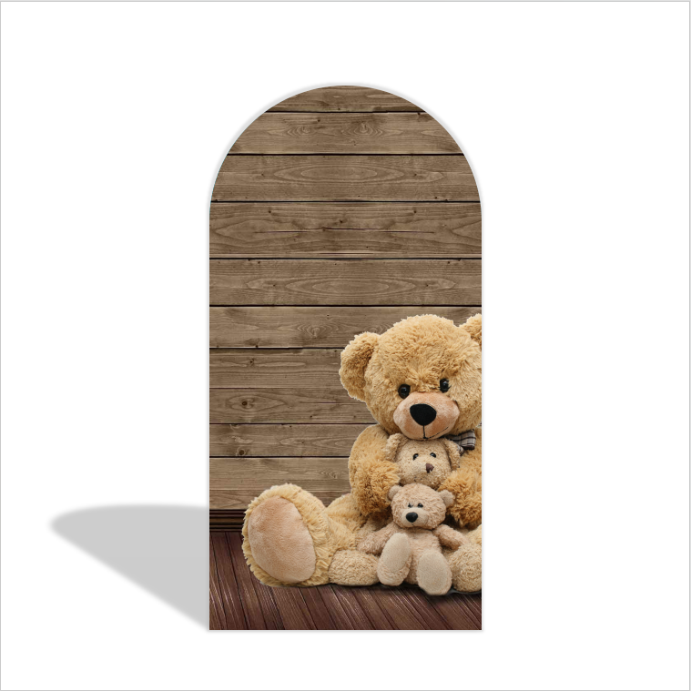 We Can Bearly Wait Teddy Bear Birthday Party Arch Backdrop  Wall Cloth Cover
