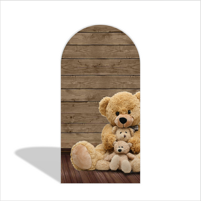 We Can Bearly Wait Teddy Bear Birthday Party Arch Backdrop  Wall Cloth Cover