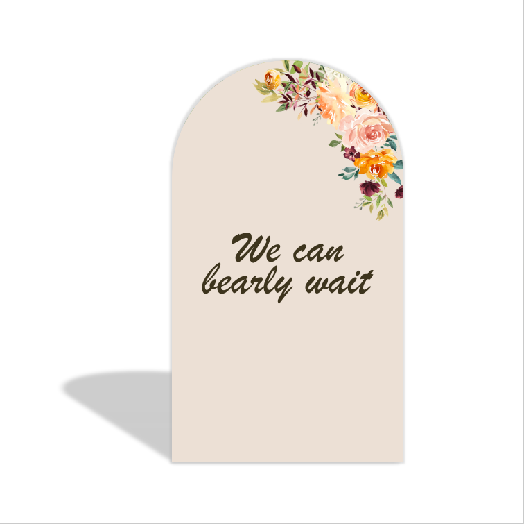 We Can Bearly Wait Teddy Bear Birthday Party Arch Backdrop  Wall Cloth Cover