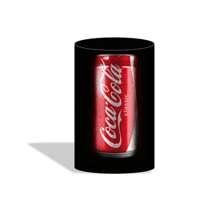 Coca Cola birthday party decoration round circle backdrop cover plinth cylinder pedestal cover