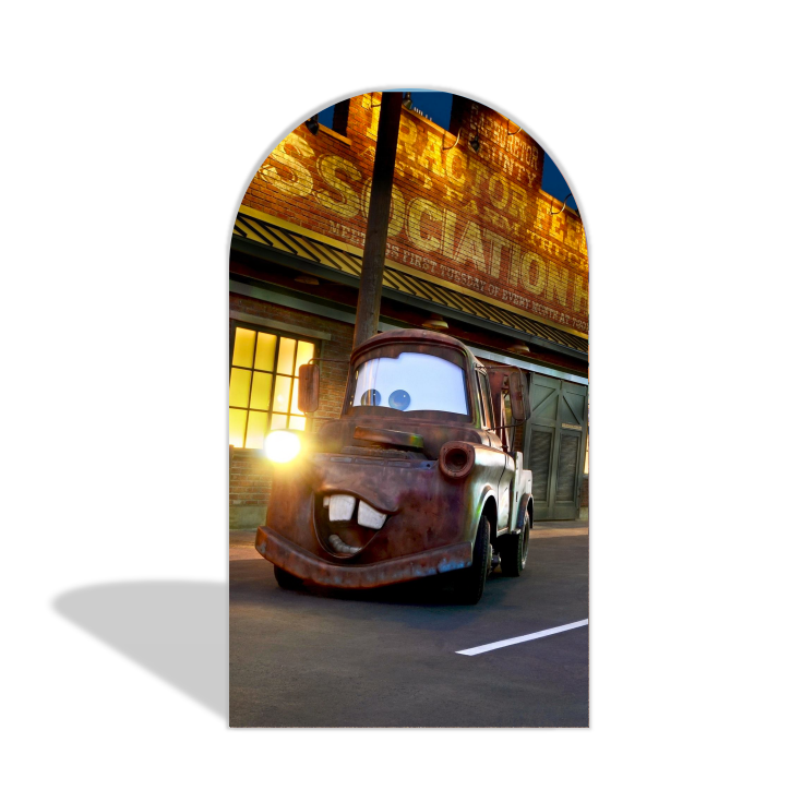Cars Mcqueen Theme Happy Birthday Party Arch Backdrop Wall Cloth  Cover