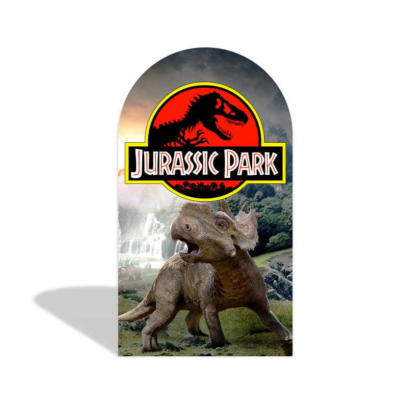 Dinosaur Happy Birthday Party Arch Backdrop Wall Cloth  Cover
