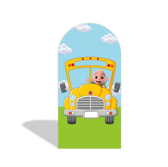 Cocomelon Theme Happy Birthday Party Arch Backdrop Cover