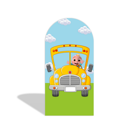 Cocomelon Theme Happy Birthday Party Arch Backdrop Cover