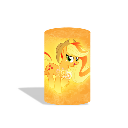 The little pony birthday party decoration round circle backdrop cover plinth cylinder pedestal cloth cover