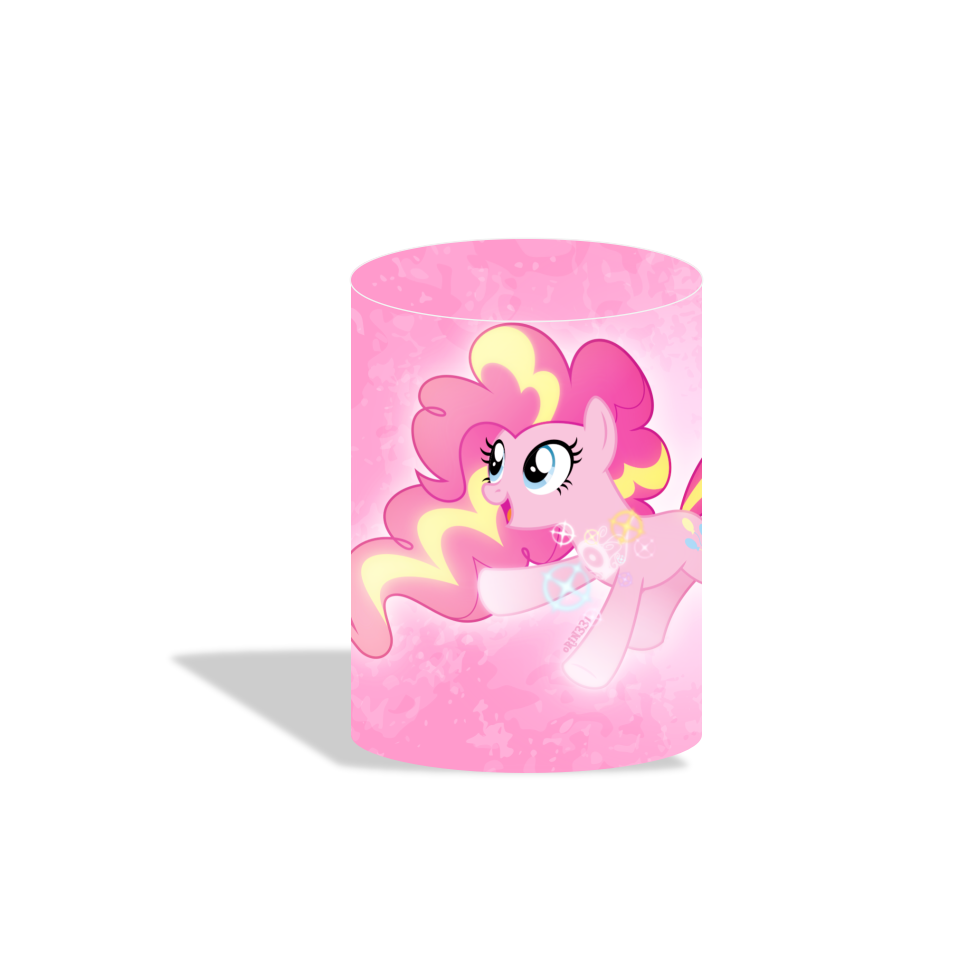 The little pony birthday party decoration round circle backdrop cover plinth cylinder pedestal cloth cover