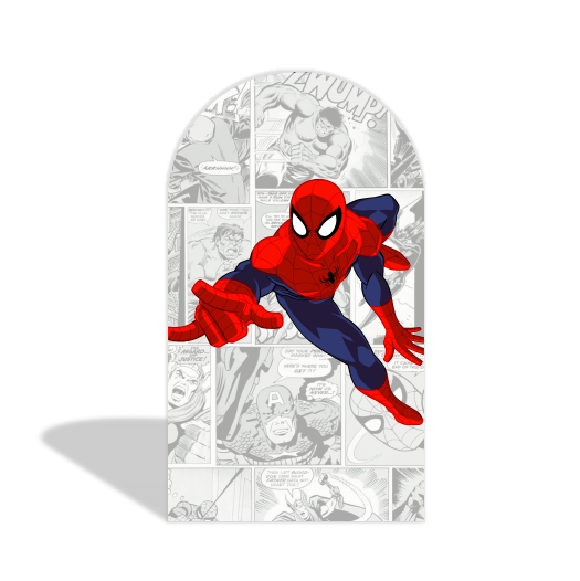 Supper Hero Avengers  Spiderman Theme Happy Birthday Party Arch Backdrop Wall Cloth Cover