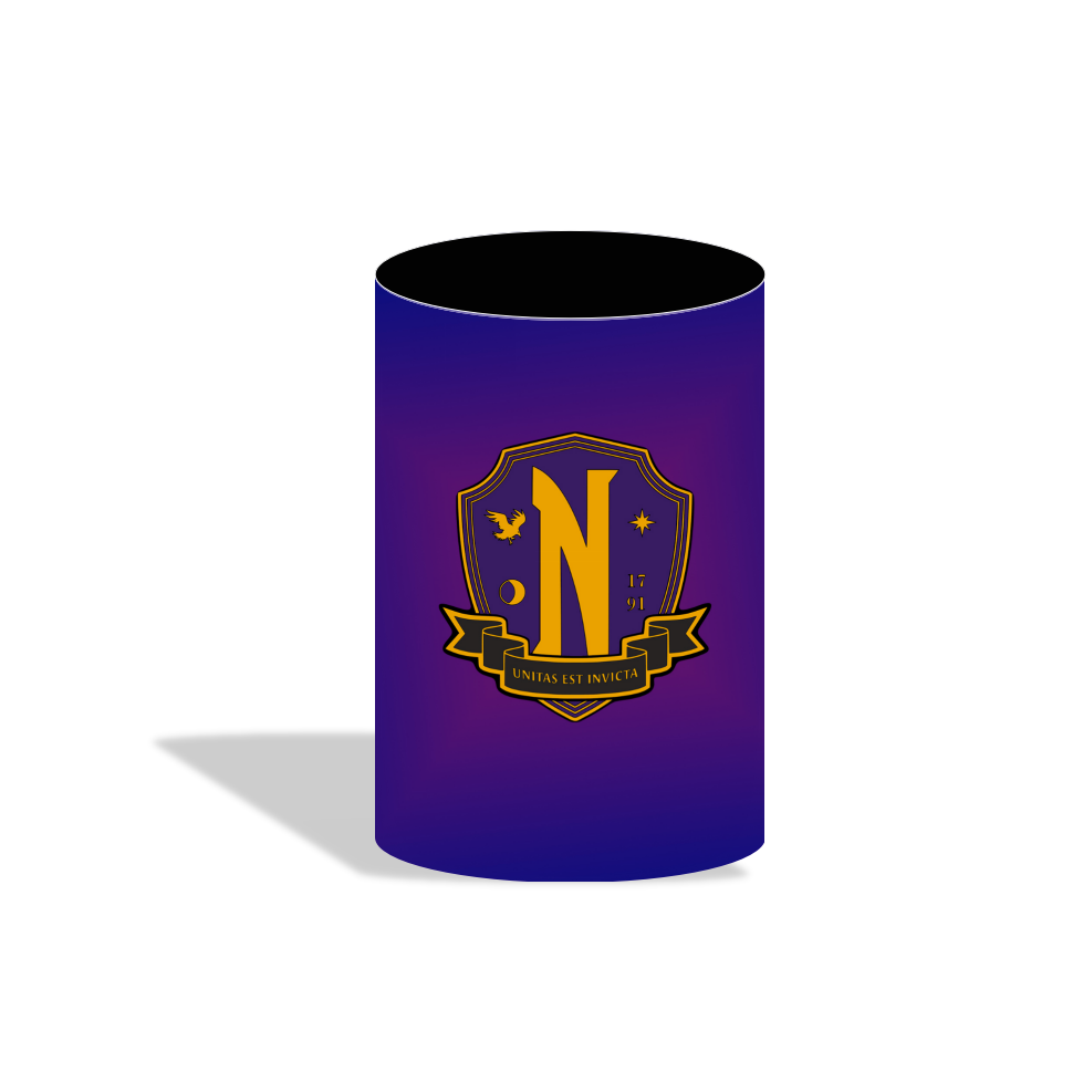Wednesday birthday party decoration round circle backdrop cover plinth cylinder pedestal cloth cover