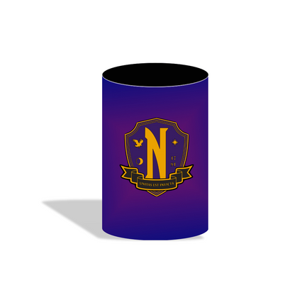 Wednesday birthday party decoration round circle backdrop cover plinth cylinder pedestal cloth cover