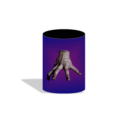 Wednesday birthday party decoration round circle backdrop cover plinth cylinder pedestal cloth cover