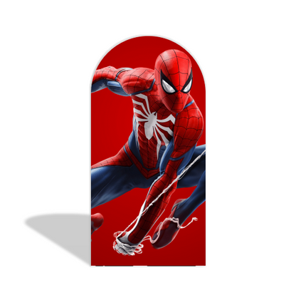 Spiderman Super Hero Theme Birthday Party Arch Backdrop Wall Cloth Cover