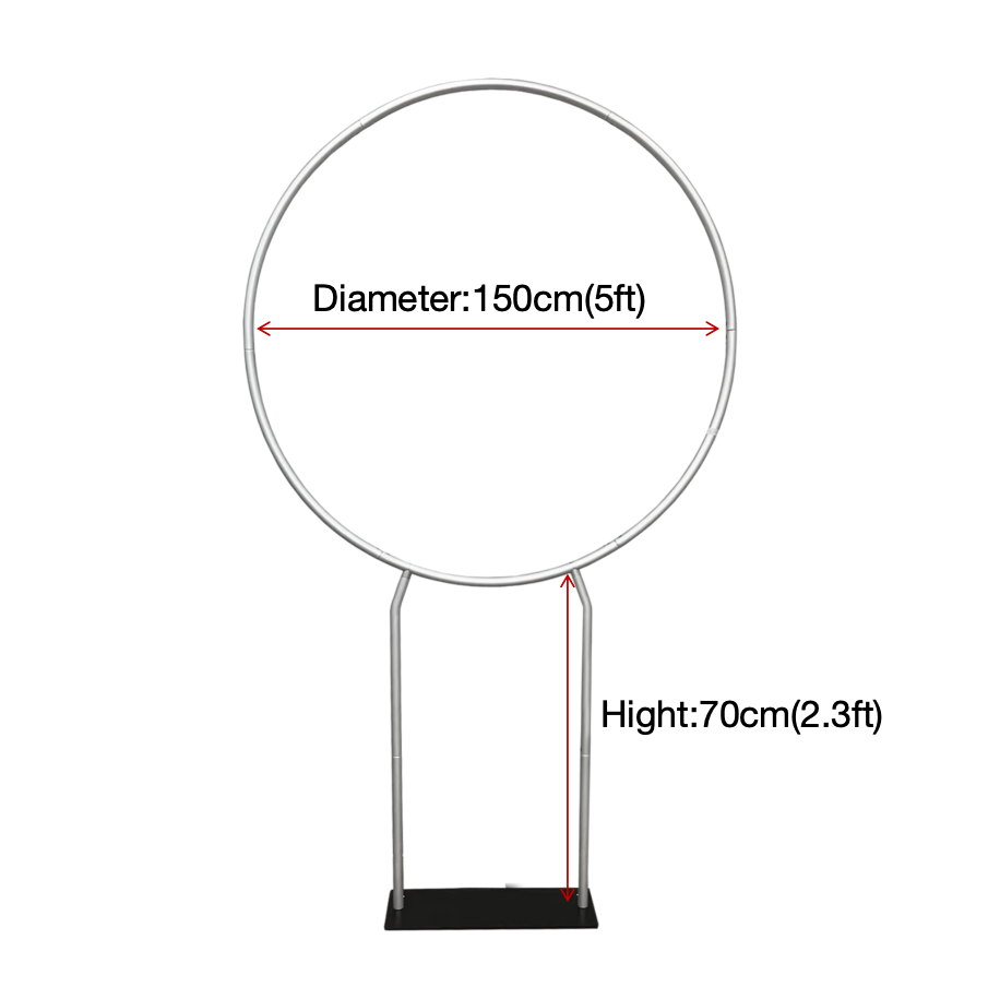 5ft High Feet Aluminum Round Circle Backdrop Stand