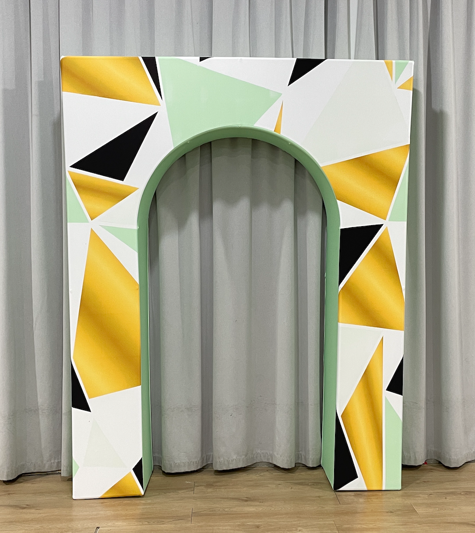 Aluminum Alloy Tube 3D Open Door Welcome Arch Backdrop Wall Stand For Birthday Wedding Party Decoration