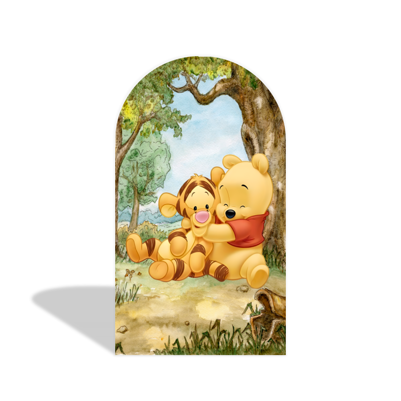Winnie The Poor Theme Birthday Party Arch Backdrop Wall Cloth Cover
